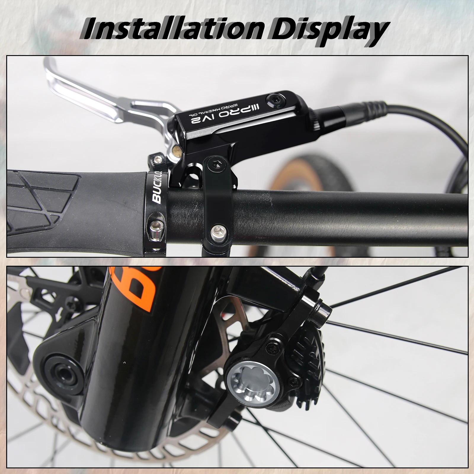 IIIPRO Ultralight Mountain Bike 4 Piston Hydraulic Disc Brake Set 850mm/1550mm CNC Oil Pressure High-quality Brake Handle