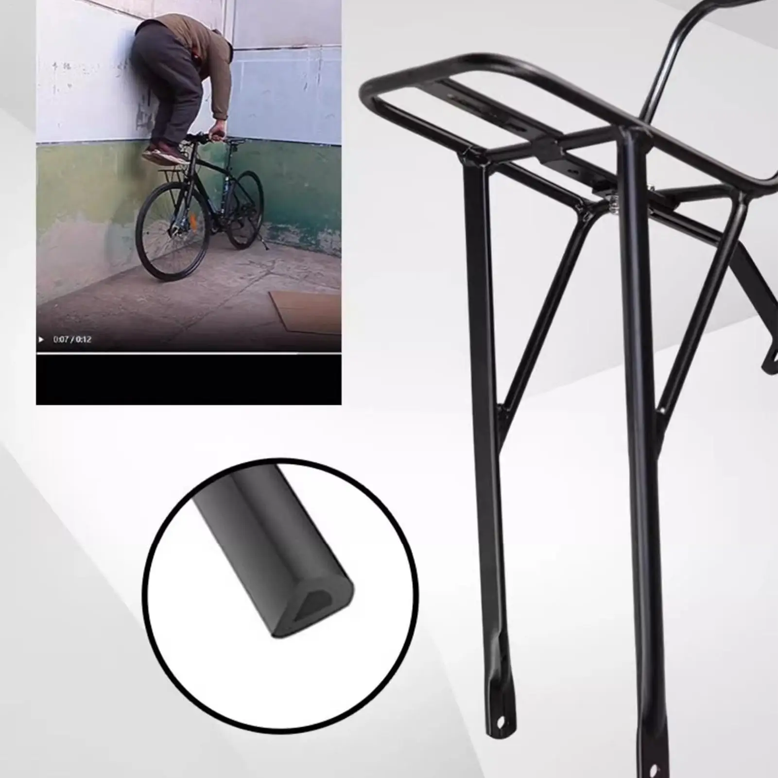 Bike Front Rack Mountain Bike Rack Basket Holder For Travel Transport Dirt Cycling Long-Distance Travel Bag Cruiser Daily