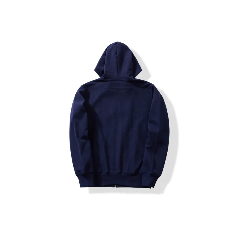 OKONKWO Heavyweight 500g Looped Bottom Solid Color Men's Women's Hooded Sweatshirt Zipper Hoodie Outdoor Travel Sports Cardigan