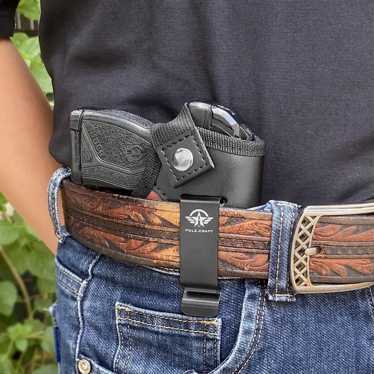 POLE.CRAFT IWB/OWB Holsters for Small Pistols: Ruger LCP 380, LCP MAX, LCP II - Sig Sauer P365 P238 - Walther PPK 380, CCP