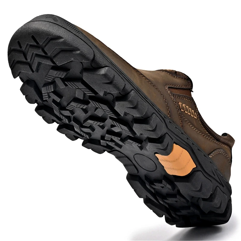 Autumn Spring Men Outdoor Leather Hiking Shoes Trekking Sneakers Camping Hike Tracking Treking Mountain Climbing