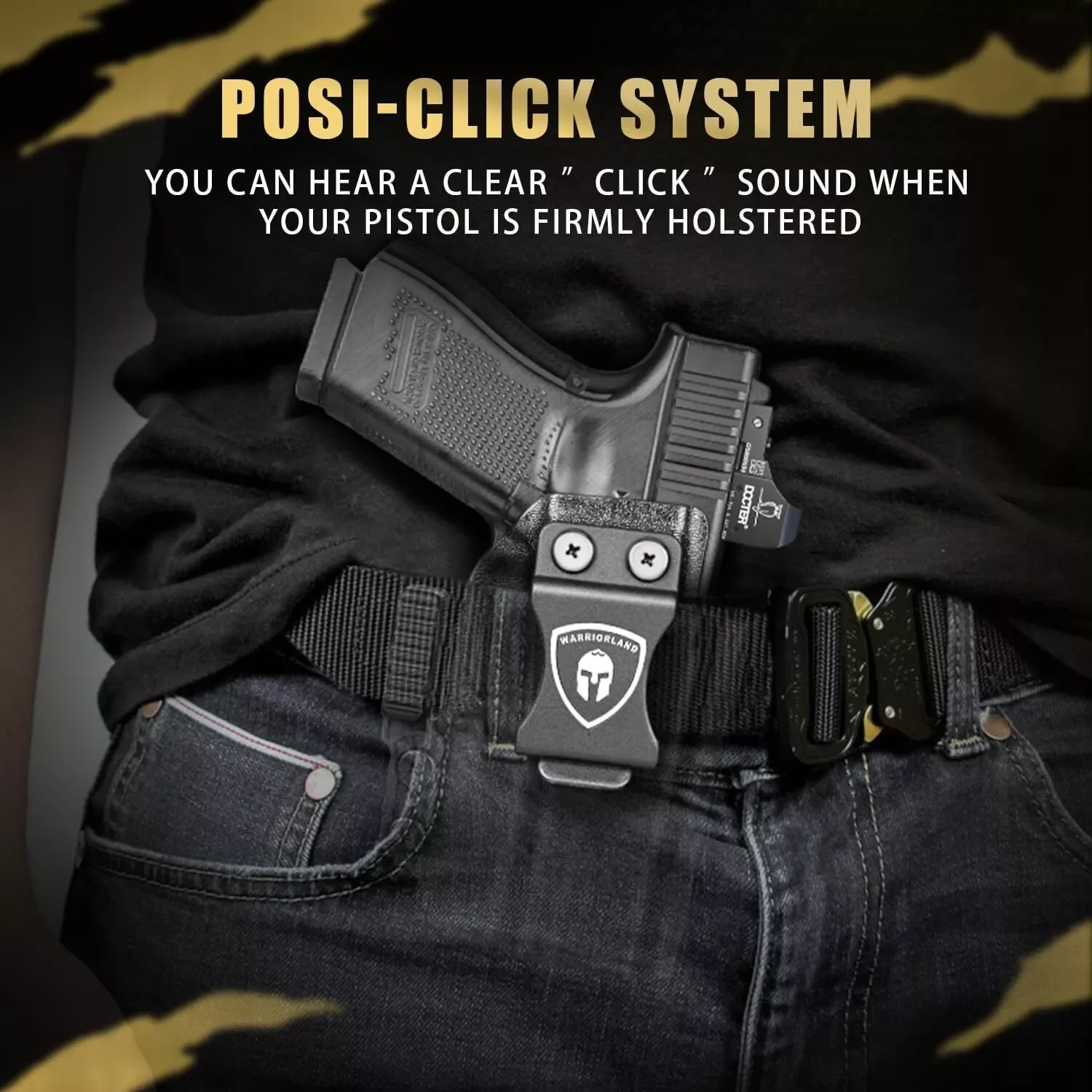 Fit Smith & Wesson M&P Shield/Shield plus 9mm /.40/M2.0-3.1,IWB Kydex Holster,Claw&Optic Cut,Right Hand,Adjustable,Click Sound