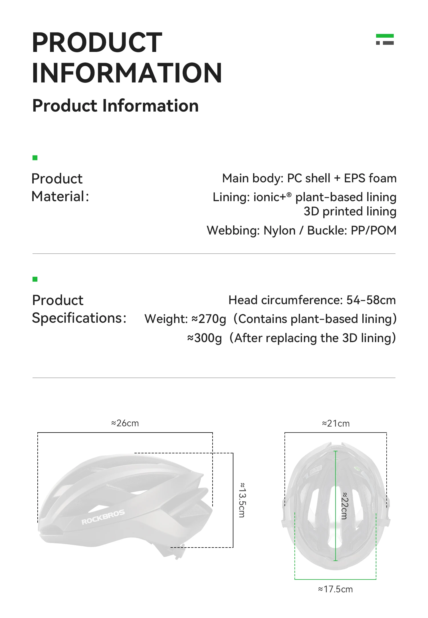 ROCKBROS Children Cycling Helmet Lightweight with Antibacterial Lining Helmet 20 Air Guide Holes Breathable Ventilated Helmet