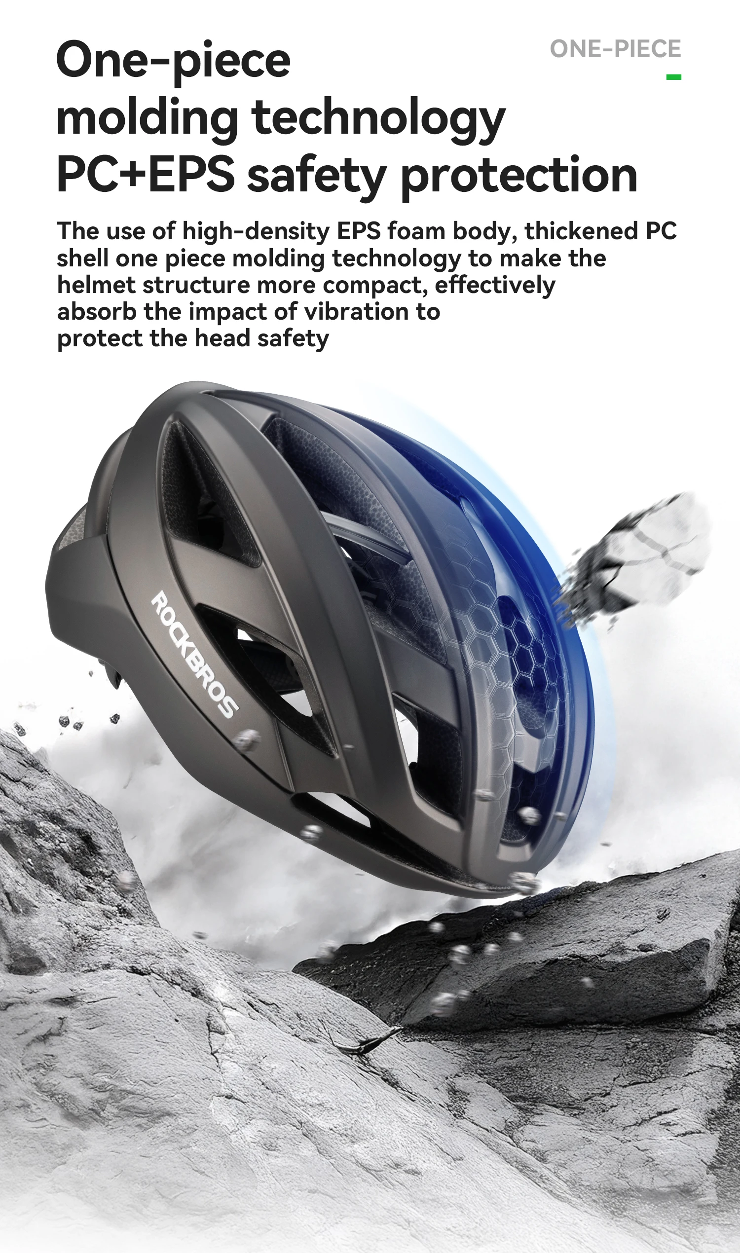 ROCKBROS Children Cycling Helmet Lightweight with Antibacterial Lining Helmet 20 Air Guide Holes Breathable Ventilated Helmet