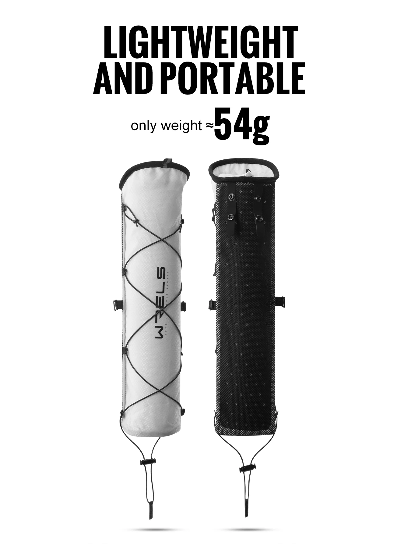 WRELS Trekking Poles Bag Hiking Poles Bag Lightweight Waterproof Portable Fish Bone Pocket Opening Tightening Buggy Bag Cane Bag