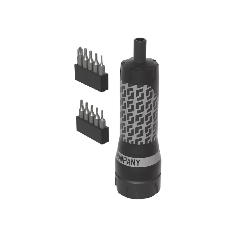 Vector Optics Gunpany Torque Screwdriver | Adjustable Torque 10-60 in/lbs | 10 Steel Bits for Scope Mounting | Enhanced Grip