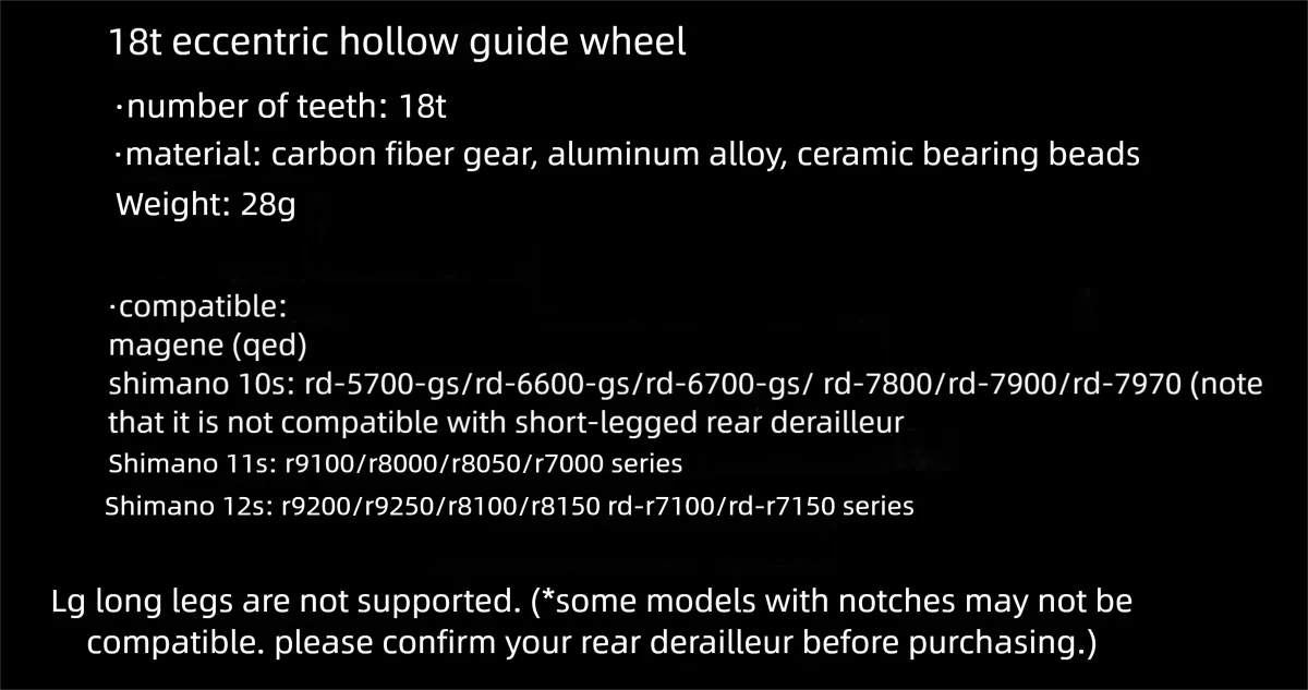 18T Hollow Jockey Wheel 12‑Speed Ceramic Bearing Rear Derailleur Pulley For Shimano R9200 R9250 R8100 R7000 Road Bike