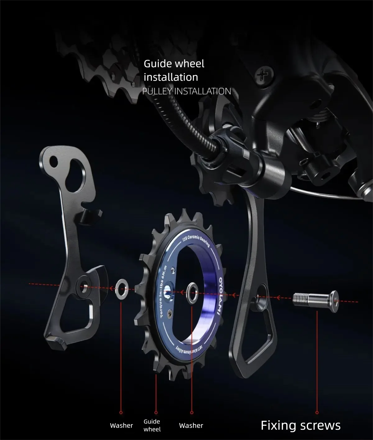 18T Hollow Jockey Wheel 12‑Speed Ceramic Bearing Rear Derailleur Pulley For Shimano R9200 R9250 R8100 R7000 Road Bike