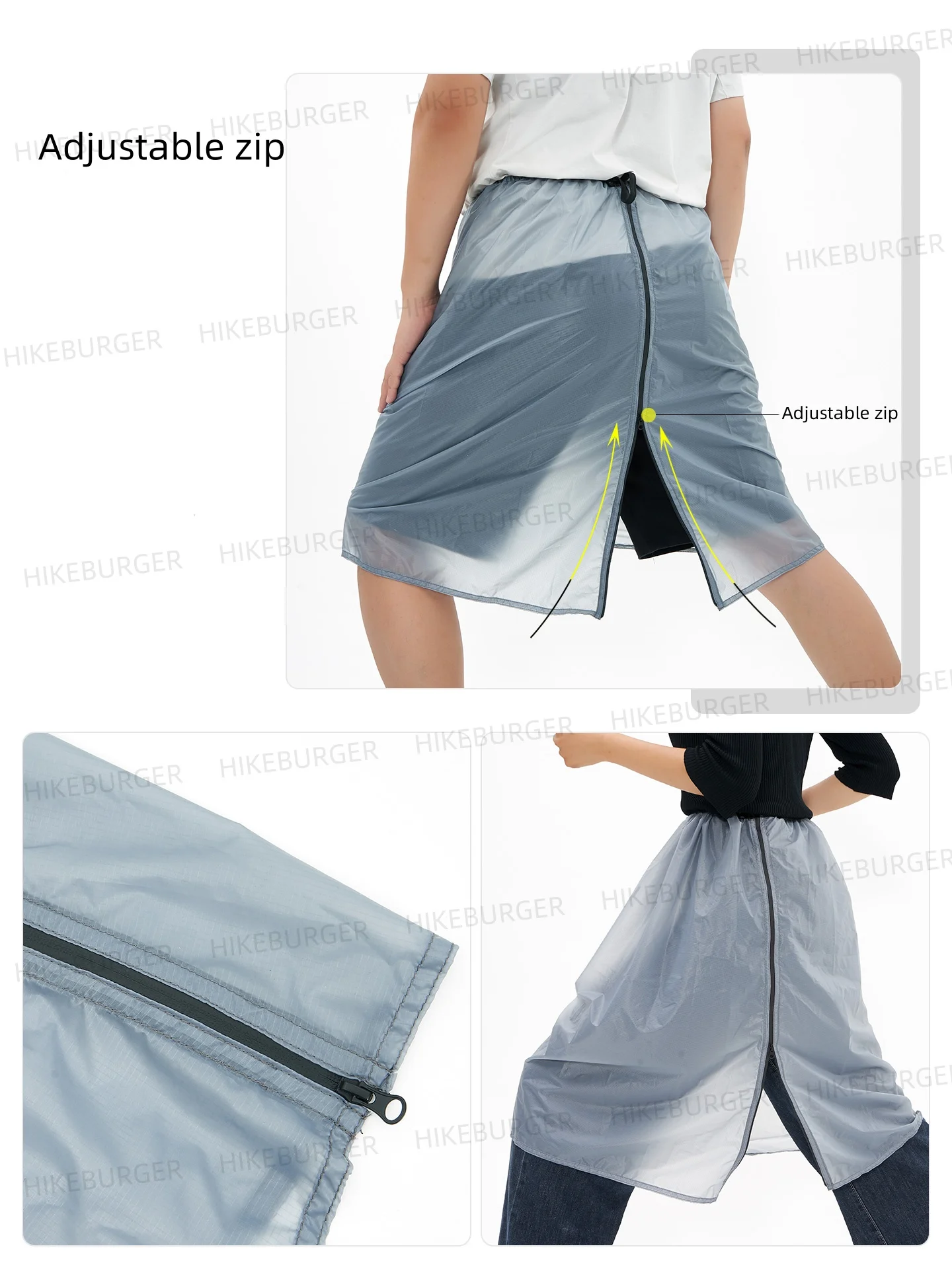 ASTA GEAR Outdoor Rain Kilt Ultralight Portable 15D Silicone Coating Rain Skirt Waterproof Windproof Hiking Mountaineering