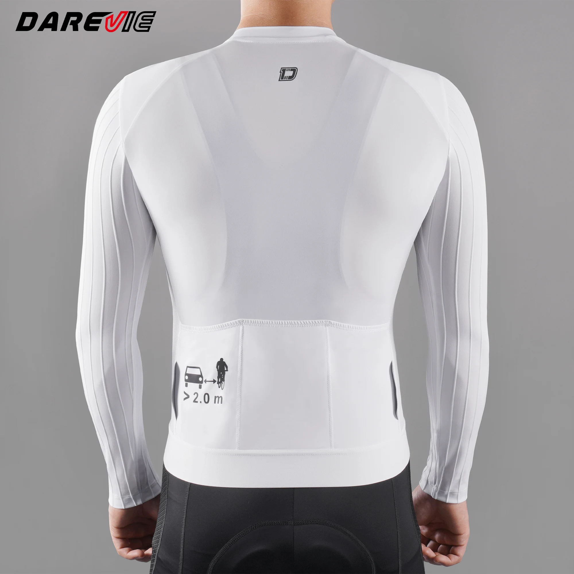 DAREVIE Man Cycling Maillot Aero High Speed Moisture Wicking PRO Level Men's Cycling Shirt UPF 40+ Anti Slip Cycling Jersey