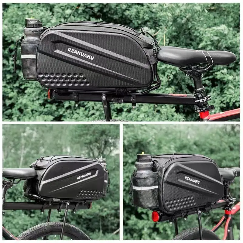Bike Rear Seat Trunk Bag Waterproof Bicycle Rear Seat Carrier Bags Large Capacity Multiple Pockets Bike Bag Cycling Accessories