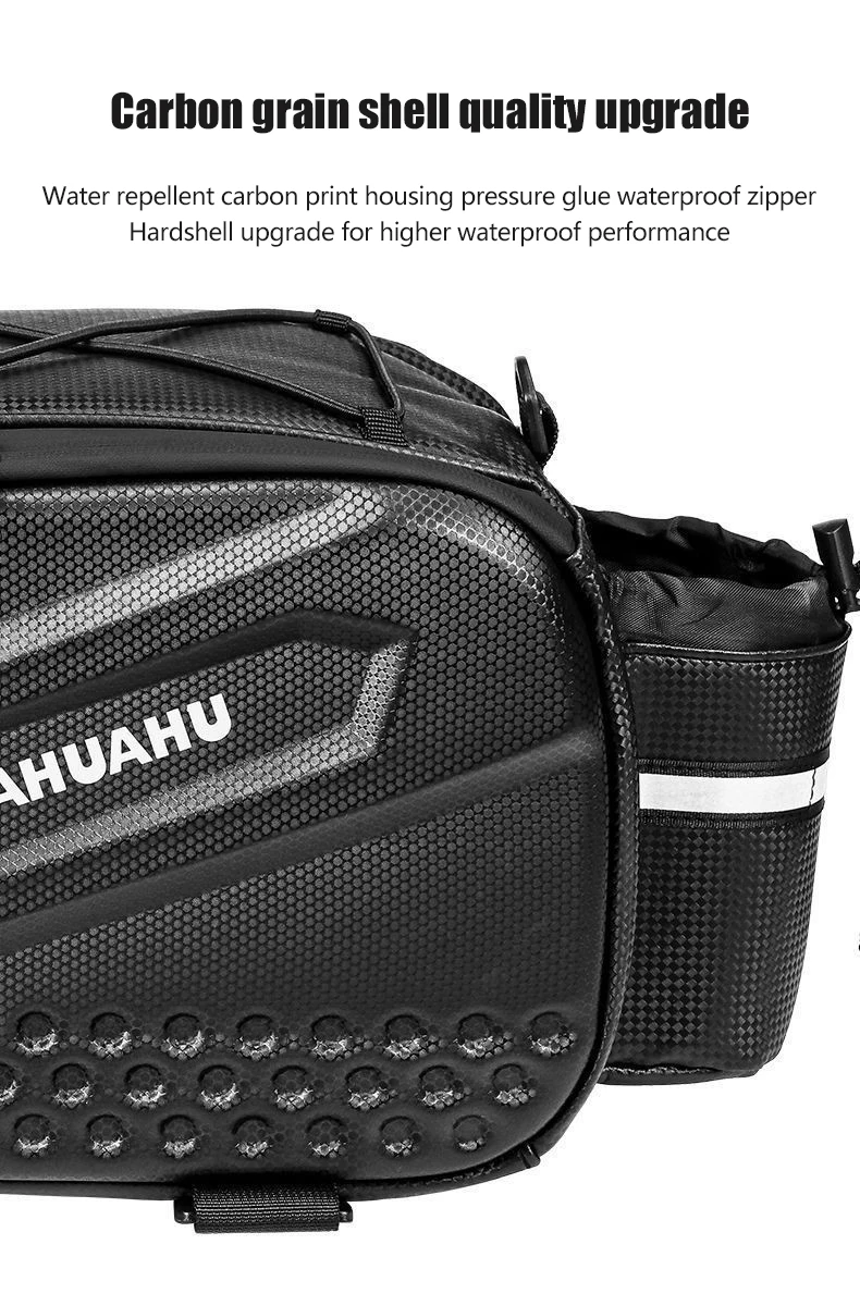 Bike Rear Seat Trunk Bag Waterproof Bicycle Rear Seat Carrier Bags Large Capacity Multiple Pockets Bike Bag Cycling Accessories