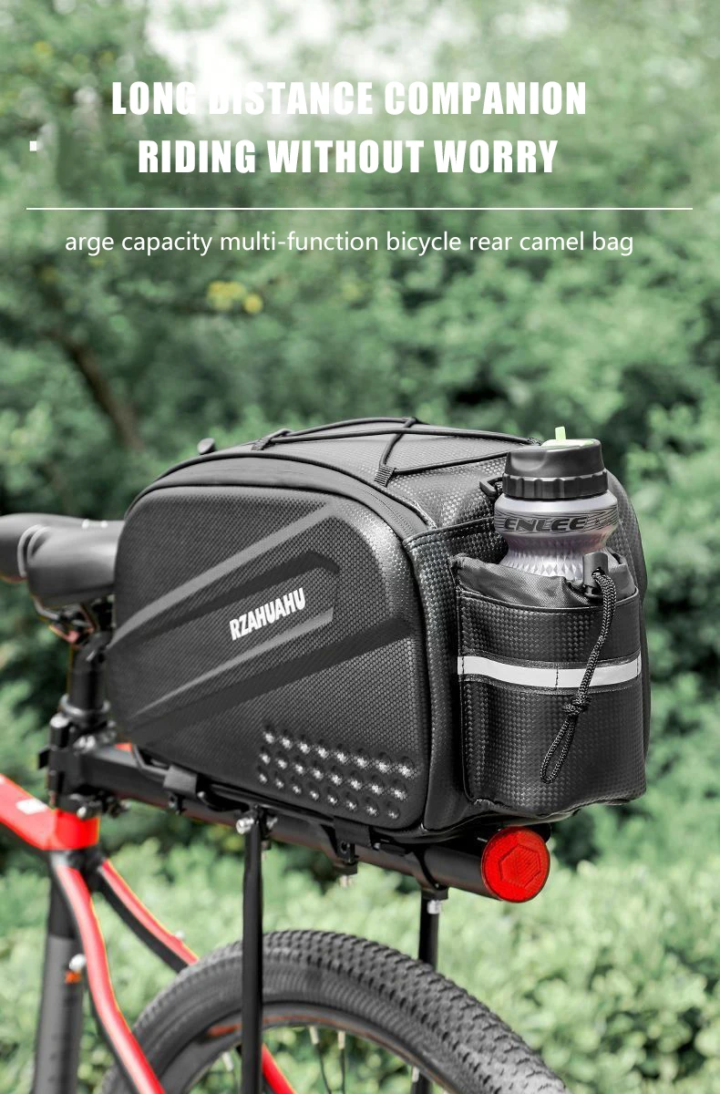 Bike Rear Seat Trunk Bag Waterproof Bicycle Rear Seat Carrier Bags Large Capacity Multiple Pockets Bike Bag Cycling Accessories