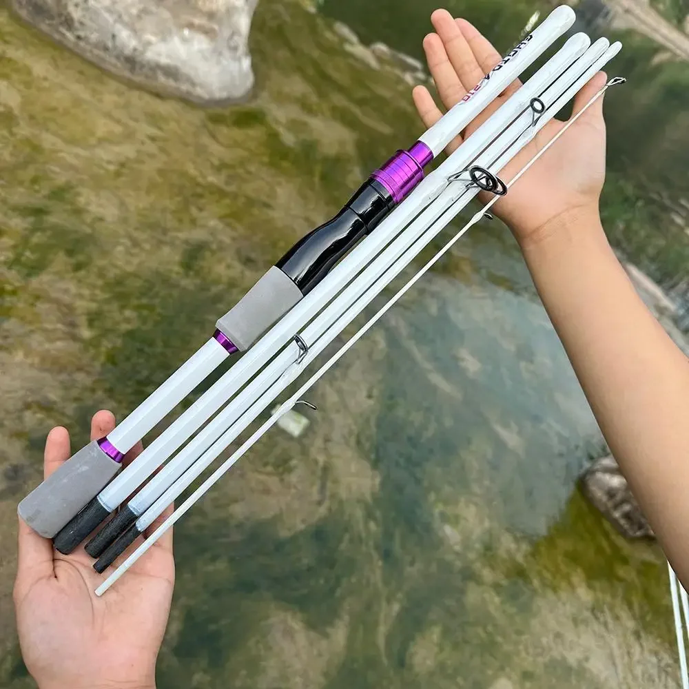Casting Spinning Fishing Rod 2.1/1.8m UltraLight Trout Jigging Carbon Fiber Rod Pole 4/5 Section with EVA Handle 3-15g Lure WT.