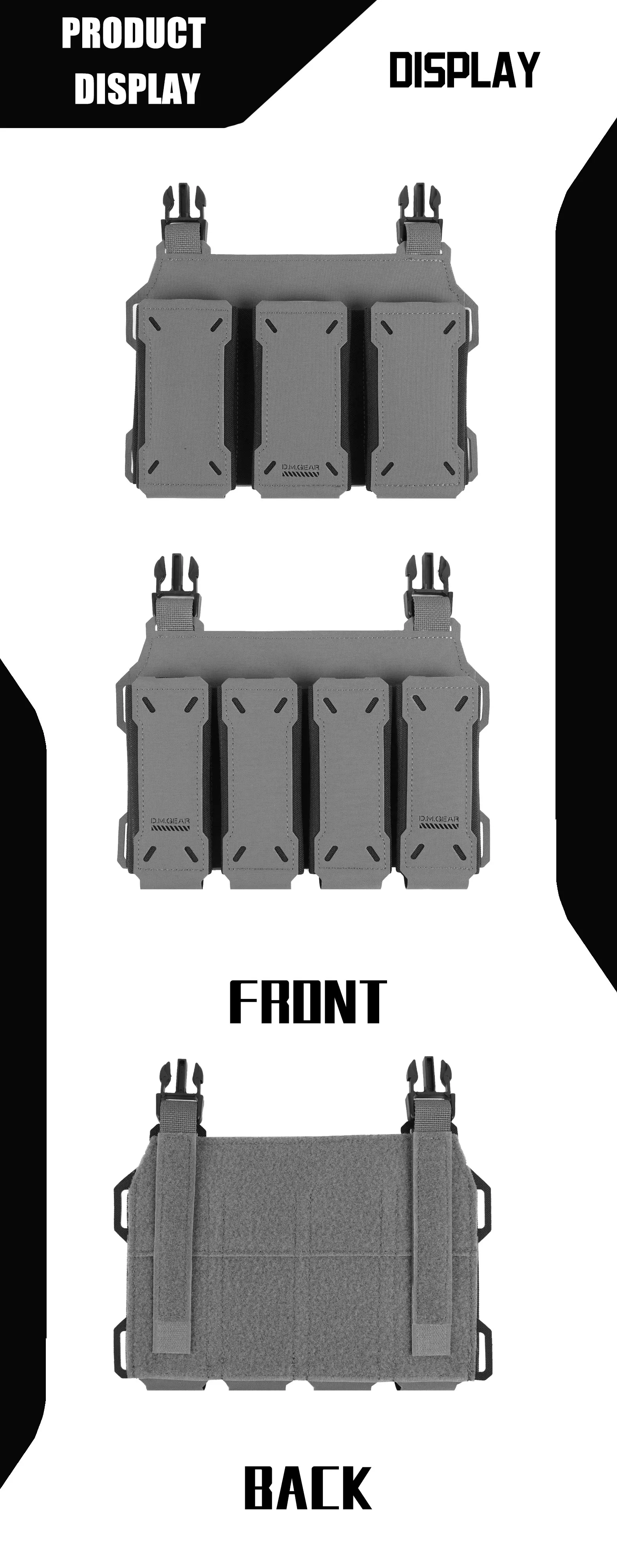 Tactical Quadruple Magazine Pouch Mag Holster Mag Holder Airsoft Bag Outdoor Hunting Camping Accessories Airsoft Vest Pouches