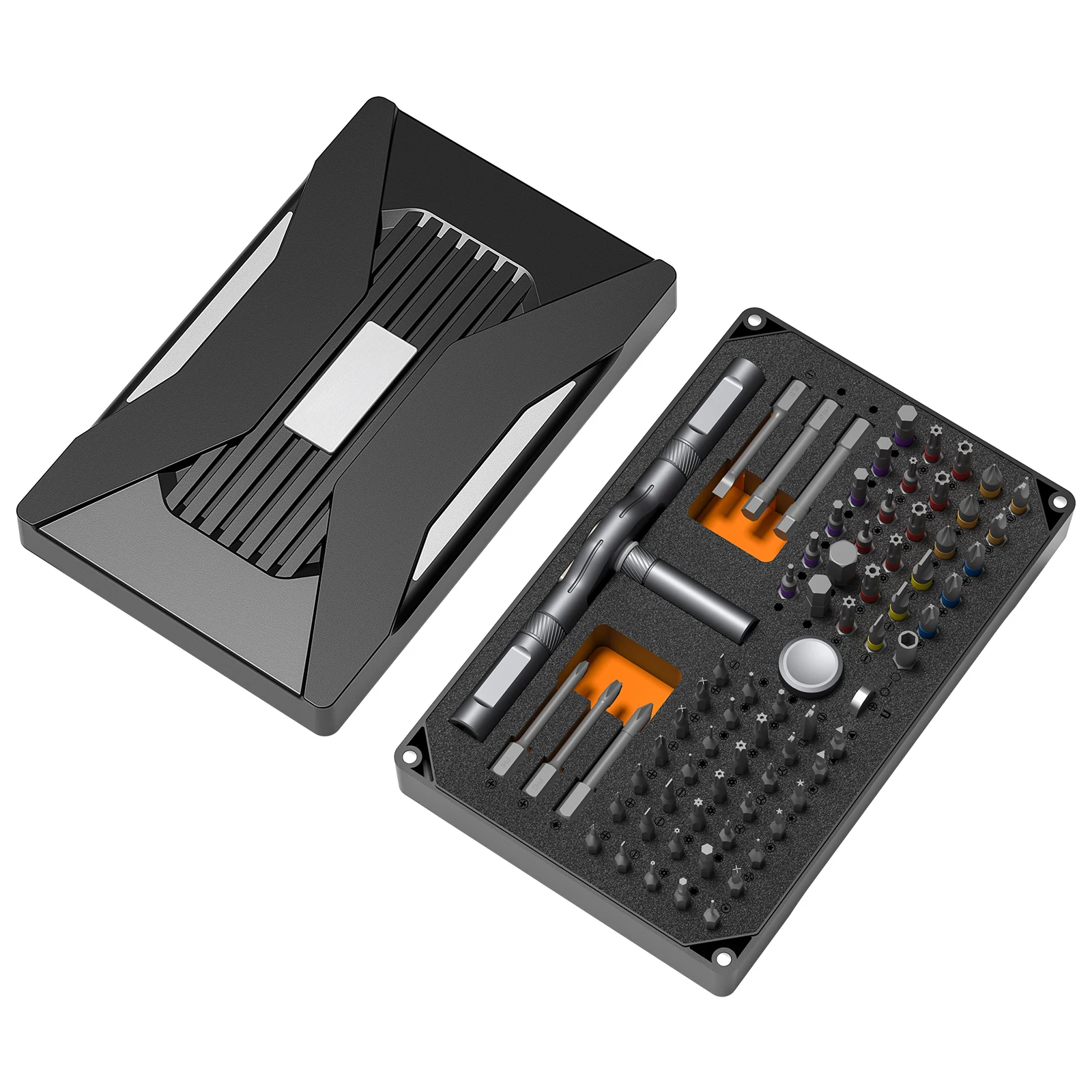 Precision 74in1 magnetic ratchet screwdriver set Detachable T-handle magneticizer Fix furniture, electronics & bicycle Tasks