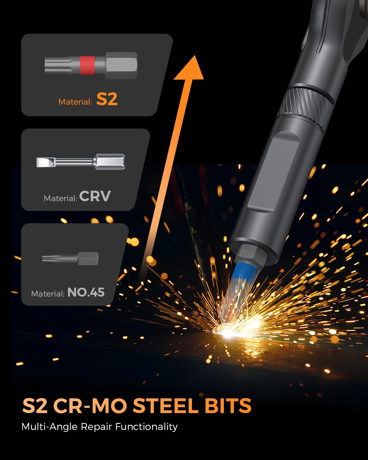 Precision 74in1 magnetic ratchet screwdriver set Detachable T-handle magneticizer Fix furniture, electronics & bicycle Tasks