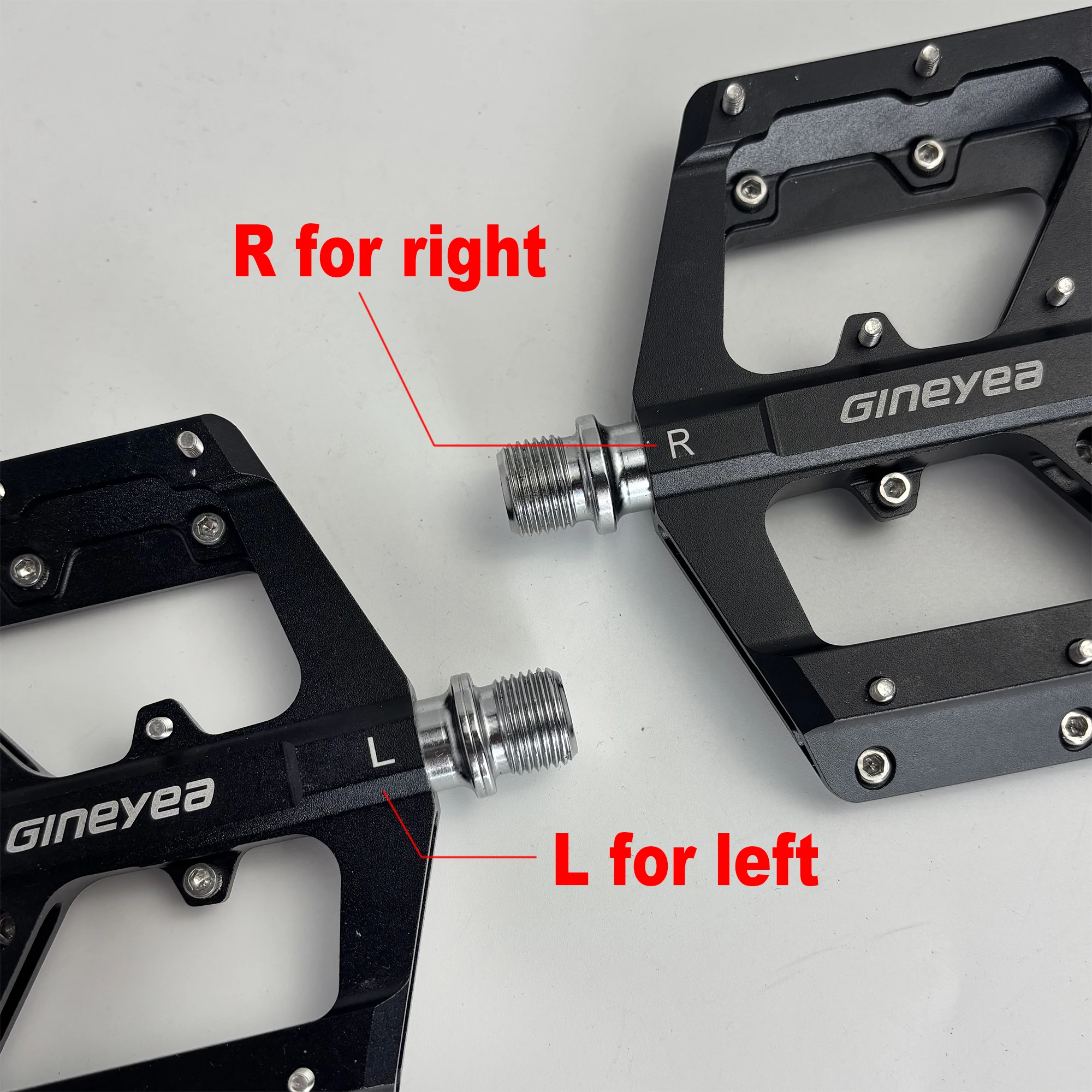 Gineyea Mountain Bike Pedals MTB Pedals Bicycle Flat Pedals Aluminum 9/16" Sealed Bearing Lightweight Platform for Road Bike