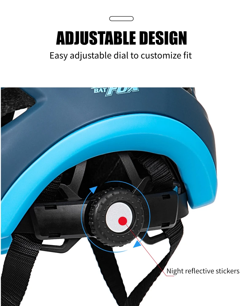 BATFOX Children Full Face Bike Helmet Removable Chin Balance Bike Skateboard Roller Skating Safety Cap Kids Bicycle Cycling Gear