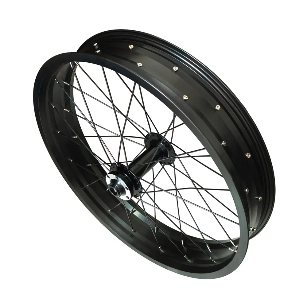 Bicycle Wheel Aluminum Alloy Front Wheel 20 X 4.0 36 Spokes Wide Tire Bicycle For Fat Bikes Snow Bikes