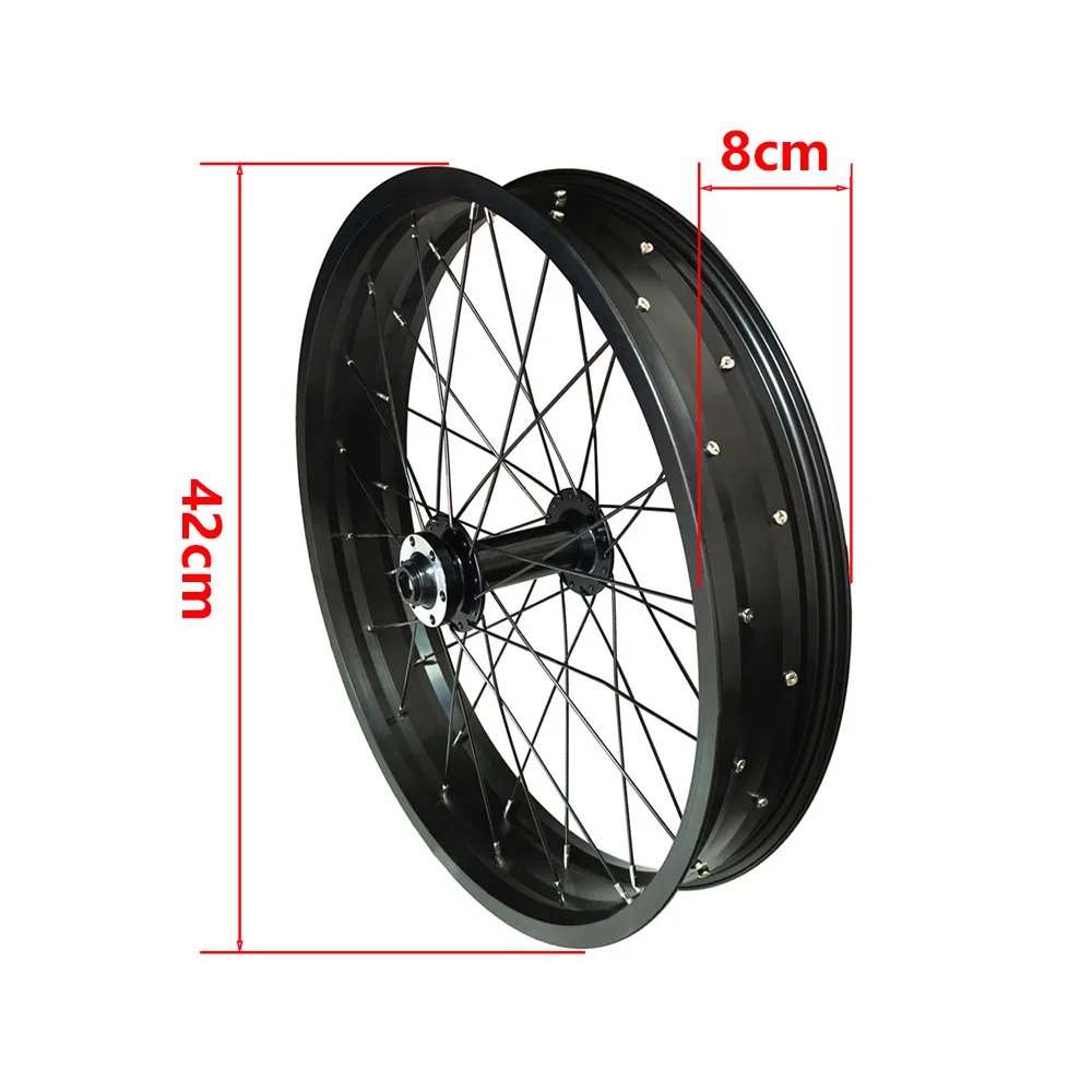 Bicycle Wheel Aluminum Alloy Front Wheel 20 X 4.0 36 Spokes Wide Tire Bicycle For Fat Bikes Snow Bikes