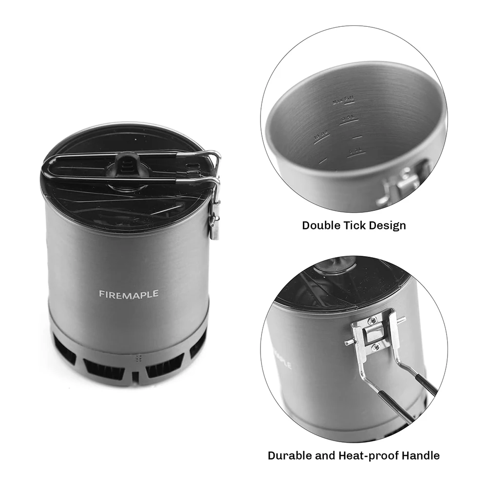Fire-Maple 600ml Heat Exchanger Pot Portable Outdoor Travel Picnic Cookware High Efficiency G3 Petrel Camping Supplies