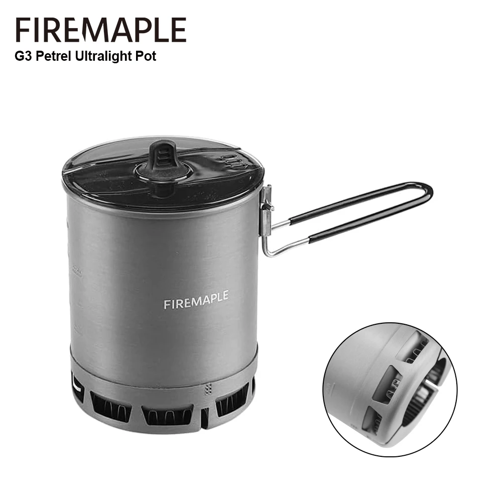 Fire-Maple 600ml Heat Exchanger Pot Portable Outdoor Travel Picnic Cookware High Efficiency G3 Petrel Camping Supplies