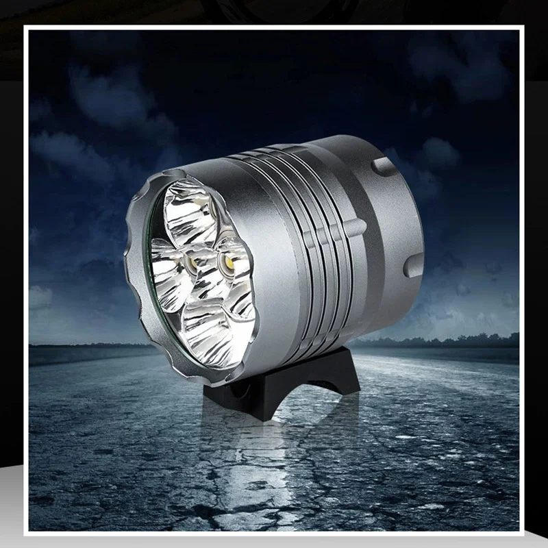 8.4V 4*T6 Bicycle Light Super Bright Waterproof MTB Road Bike Front Flashlight With 5200mAh Battery Cycling Lamp