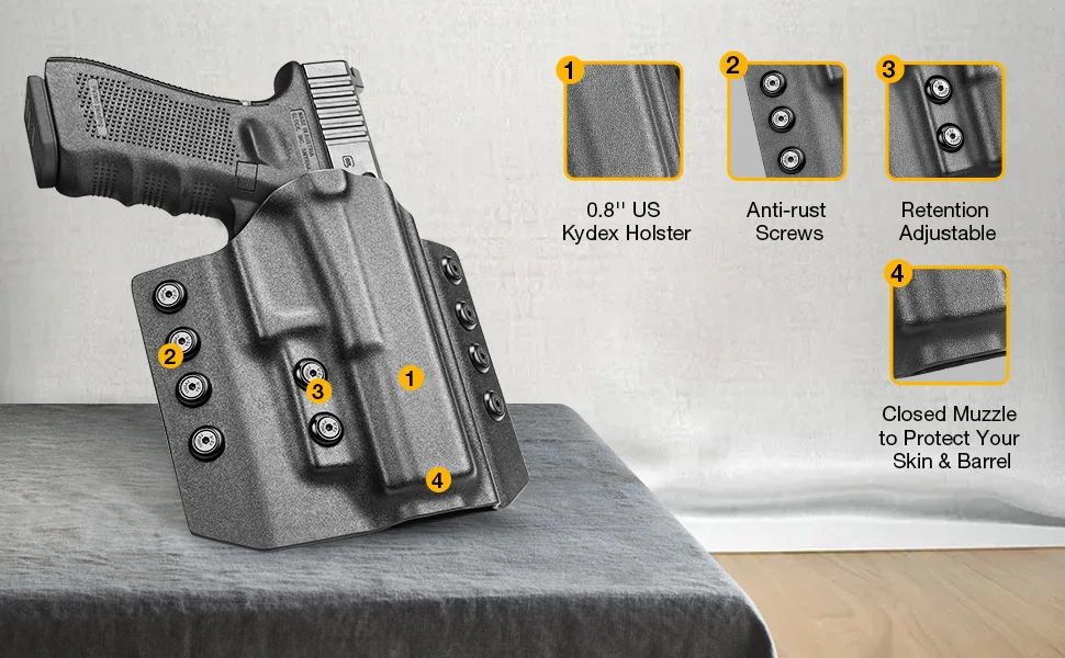 Only For Walther P99,OWB Kydex Holsters ,outside WaistBand Holster,Right hand