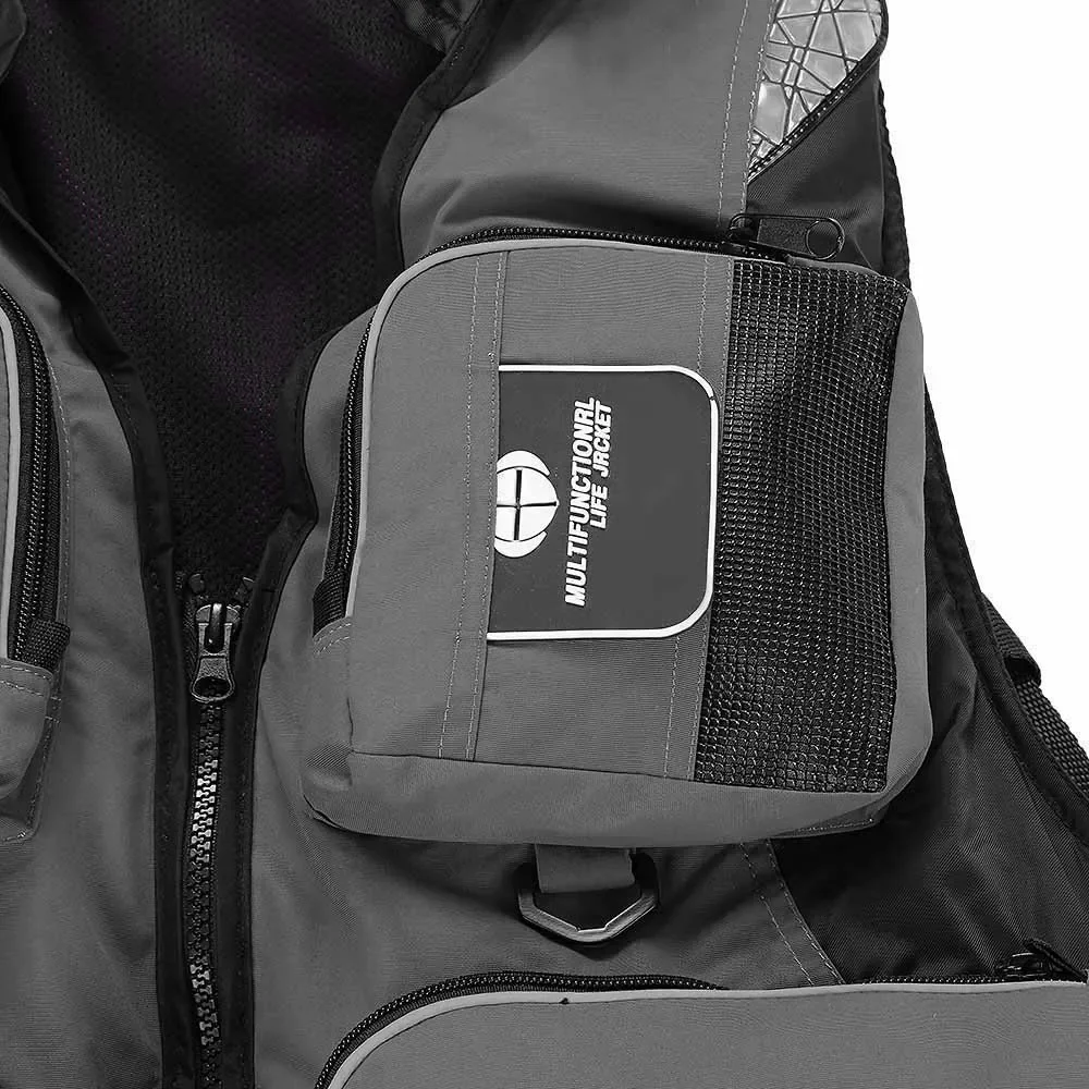 Professional Life Vest Fishing Adult Safety Life Multi-Pocket Jacket Survival Life Vest Swimming Boating Drifting