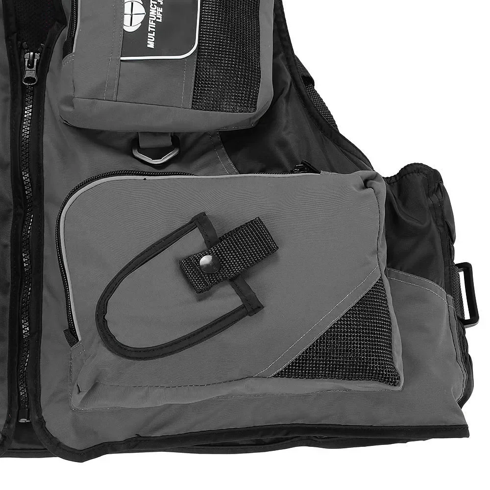 Professional Life Vest Fishing Adult Safety Life Multi-Pocket Jacket Survival Life Vest Swimming Boating Drifting