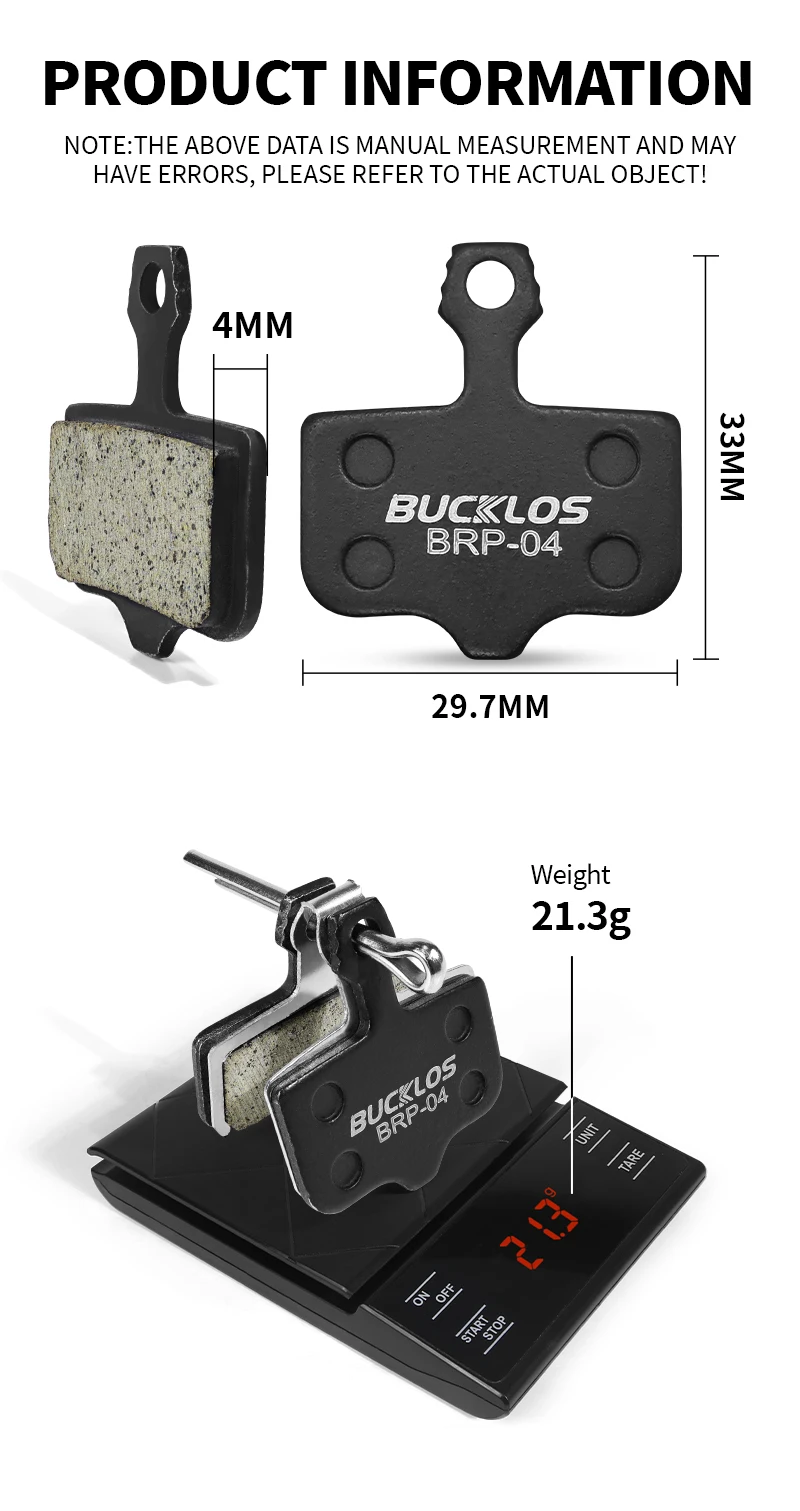 25 Pairs BUCKLOS Bicycle Disc Brake Pads for SRAM DB1 DB3 DB5 Resin Ceramic Bike Hydraulic Brake Pads for SRAM AVID ELIXIR Brake
