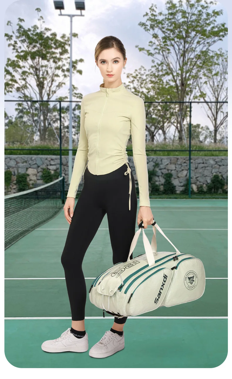 2026 SANXDI Pickleball Backpack Unisex Versitle Tennis Racquet Bag Large Capacity Shoes Compartment Pickleball Racket Travel Bag