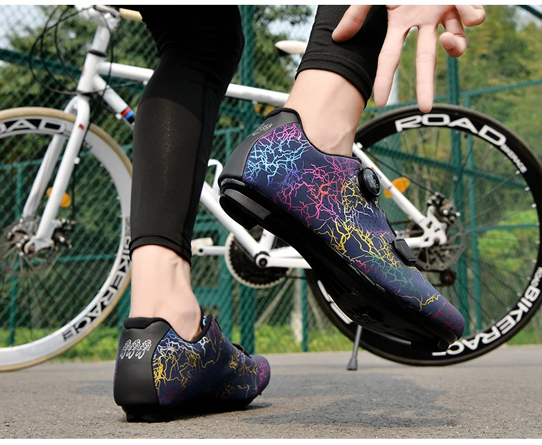 New Breathable Professional Cycling Shoes Unisex Road Bike SPD Pedal Lock Shoes Mountain Off-Road MTB Cycling Competition Shoes