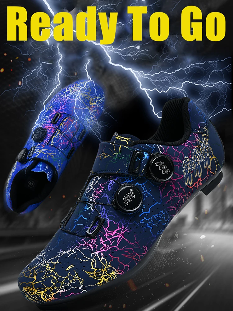 New Breathable Professional Cycling Shoes Unisex Road Bike SPD Pedal Lock Shoes Mountain Off-Road MTB Cycling Competition Shoes