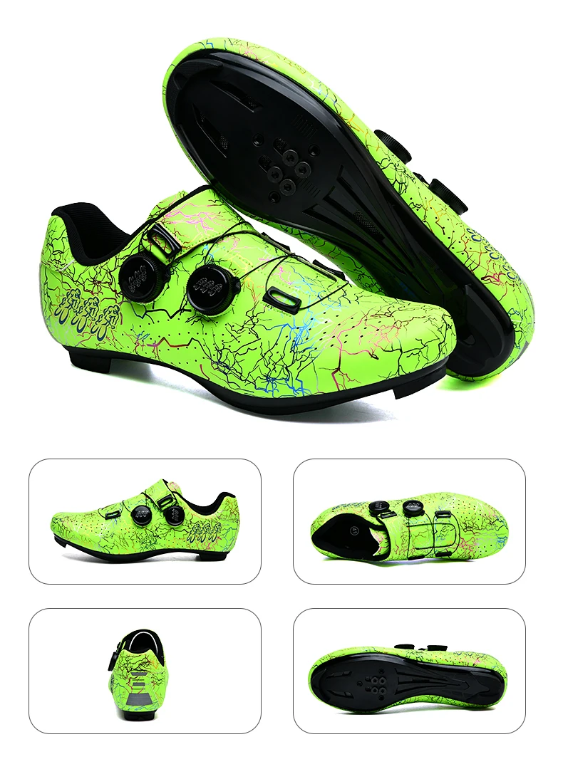 New Breathable Professional Cycling Shoes Unisex Road Bike SPD Pedal Lock Shoes Mountain Off-Road MTB Cycling Competition Shoes