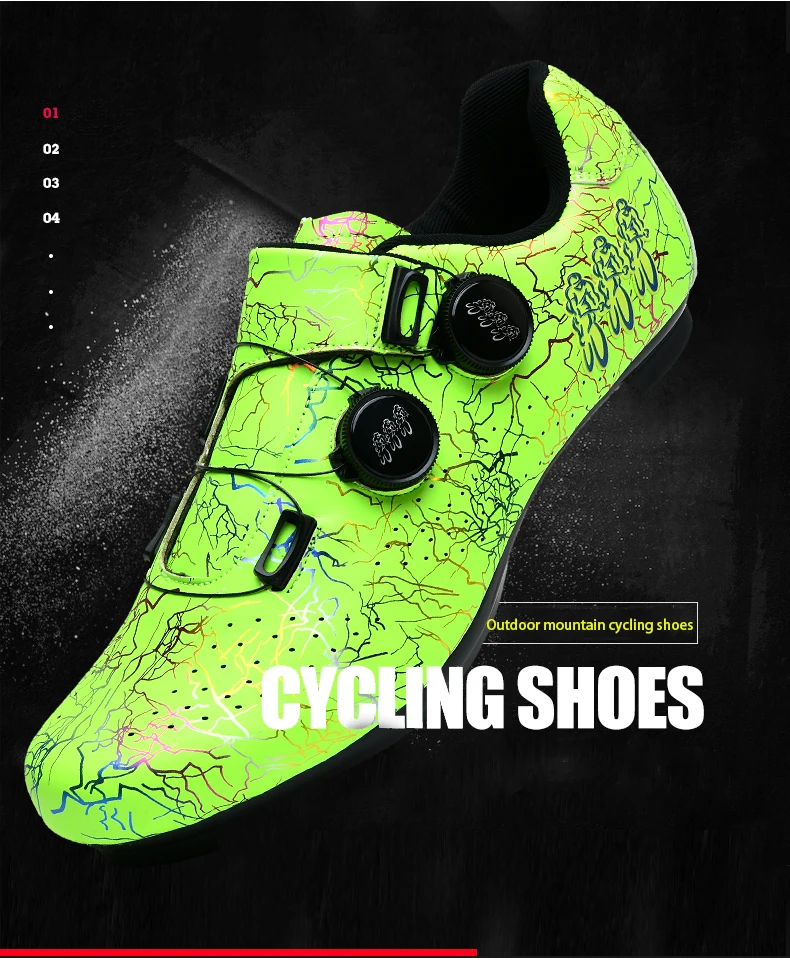 New Breathable Professional Cycling Shoes Unisex Road Bike SPD Pedal Lock Shoes Mountain Off-Road MTB Cycling Competition Shoes