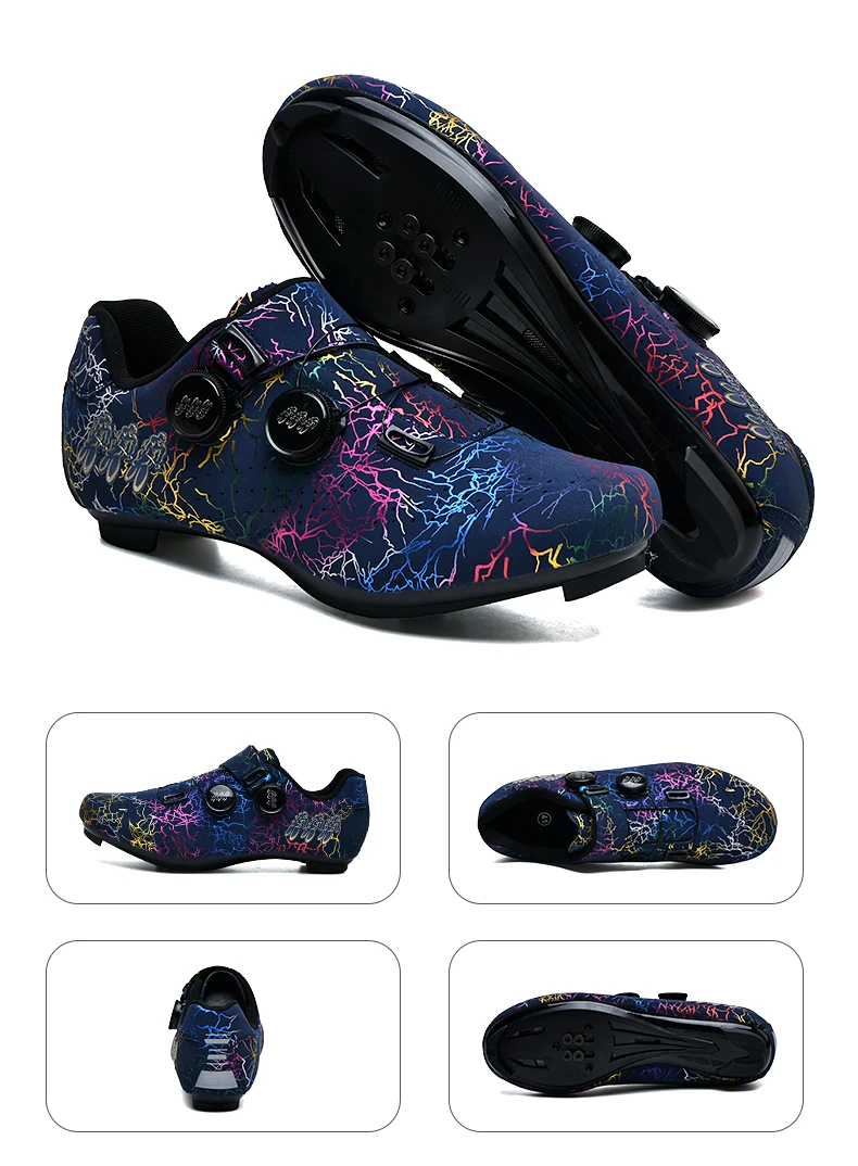 New Breathable Professional Cycling Shoes Unisex Road Bike SPD Pedal Lock Shoes Mountain Off-Road MTB Cycling Competition Shoes