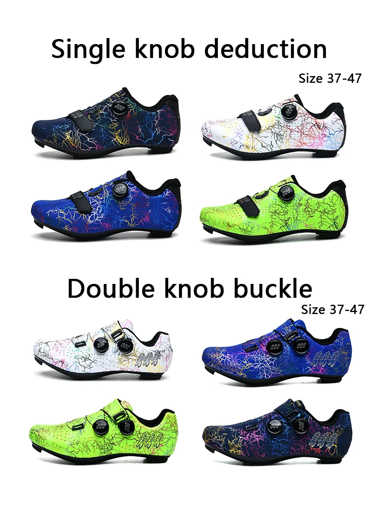 New Breathable Professional Cycling Shoes Unisex Road Bike SPD Pedal Lock Shoes Mountain Off-Road MTB Cycling Competition Shoes