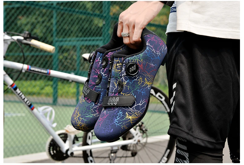 New Breathable Professional Cycling Shoes Unisex Road Bike SPD Pedal Lock Shoes Mountain Off-Road MTB Cycling Competition Shoes