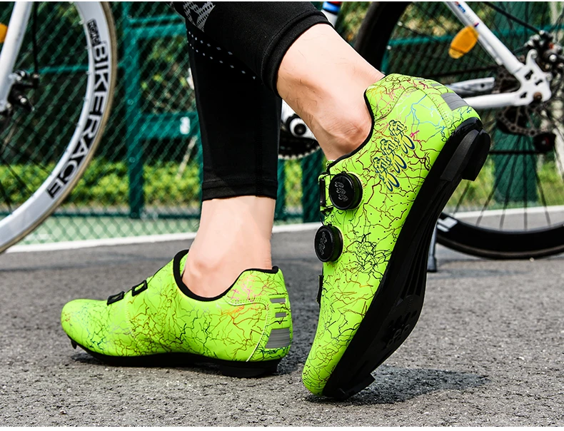 New Breathable Professional Cycling Shoes Unisex Road Bike SPD Pedal Lock Shoes Mountain Off-Road MTB Cycling Competition Shoes