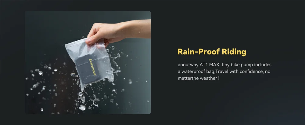 Anoutway Bicycle Pump Bike Tire Inflator Electric Mini Portable Digital Display Battery 120PSI Pressure Guage Air Compressor