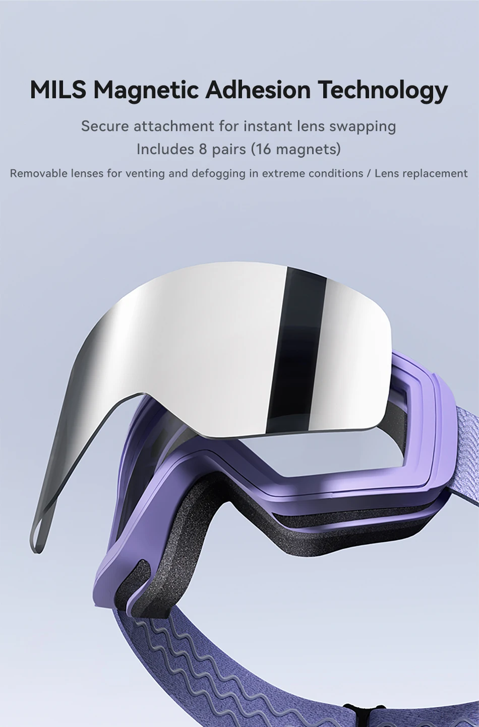 COPOZZ X-edge Series Men Women Double Layers Anti-Fog Ski Goggles Snowmobile Eyewear Snow Snowboard Glasses with Magnetic Lenses