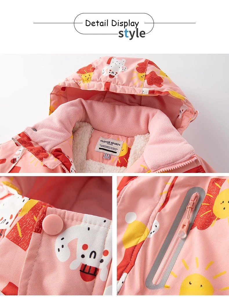 2026 New Children's Ski Suit Boys Girls Thickened Waterproof Warm Middle Older Kid's Baby Ski Clothes Full Set of Equipment