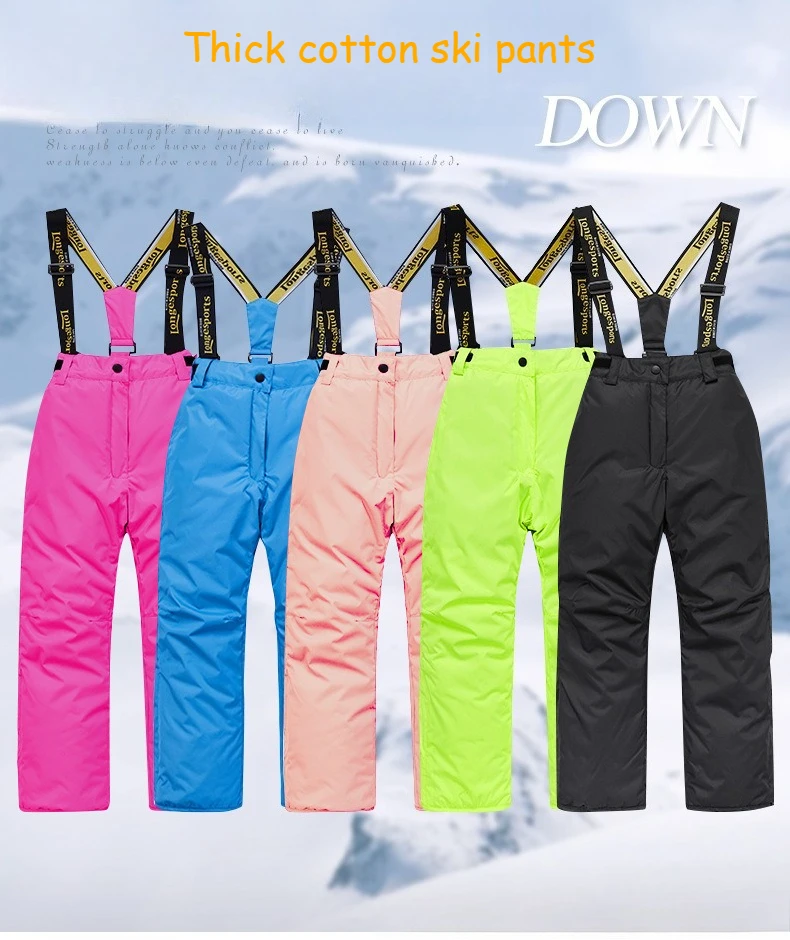 2026 New Children's Ski Suit Boys Girls Thickened Waterproof Warm Middle Older Kid's Baby Ski Clothes Full Set of Equipment