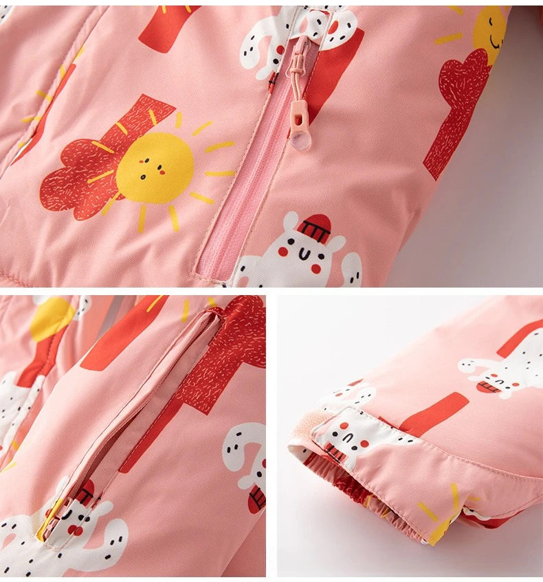 2026 New Children's Ski Suit Boys Girls Thickened Waterproof Warm Middle Older Kid's Baby Ski Clothes Full Set of Equipment