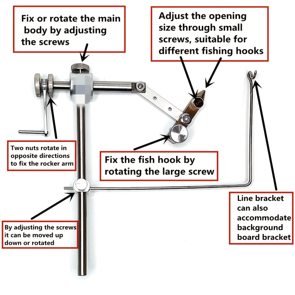 Rotating Fly Fishing Lure Tool Set Fly Fishing Lure Making Vice Suitable for Making Dry and Wet Lures for Trout and Salmon