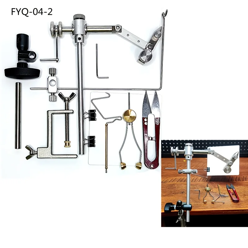 Rotating Fly Fishing Lure Tool Set Fly Fishing Lure Making Vice Suitable for Making Dry and Wet Lures for Trout and Salmon