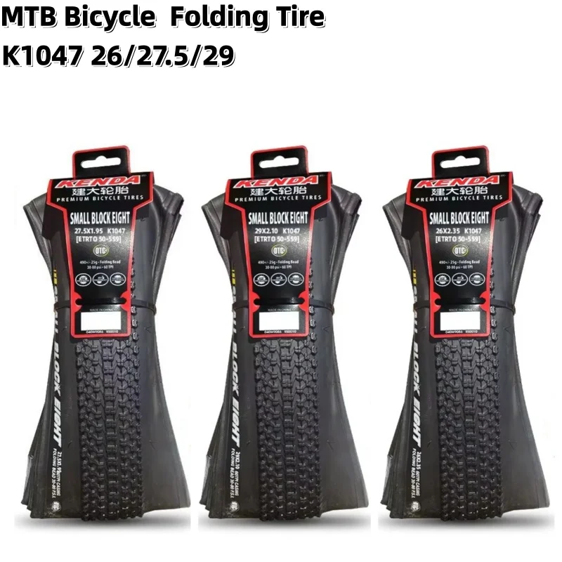 Kenda MTB Bicycle Folding Tire Ultra-thin Mountain Bike Tyre 26 27.5 29 X 1.95 2.10 2.35 Bicycle Tires K1047