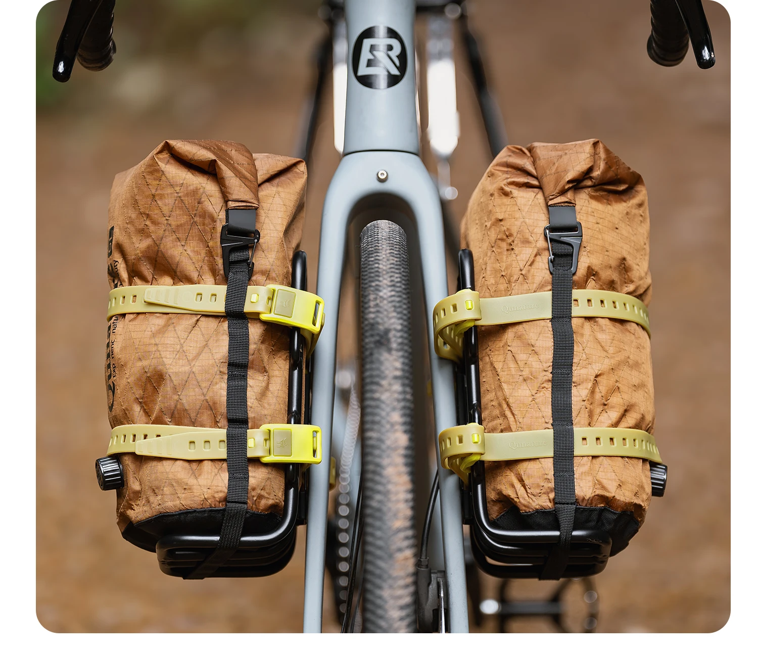 Qunature 4Pcs/set TPU Cable Tie Multifunctional Outdoor Cycling Tie-down Strap Wrap-around Design Resistant High Strength Strap